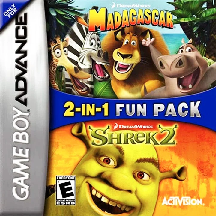 2-in-1 Fun Pack Madagascar and Shrek 2 - Nintendo Game Boy Advance