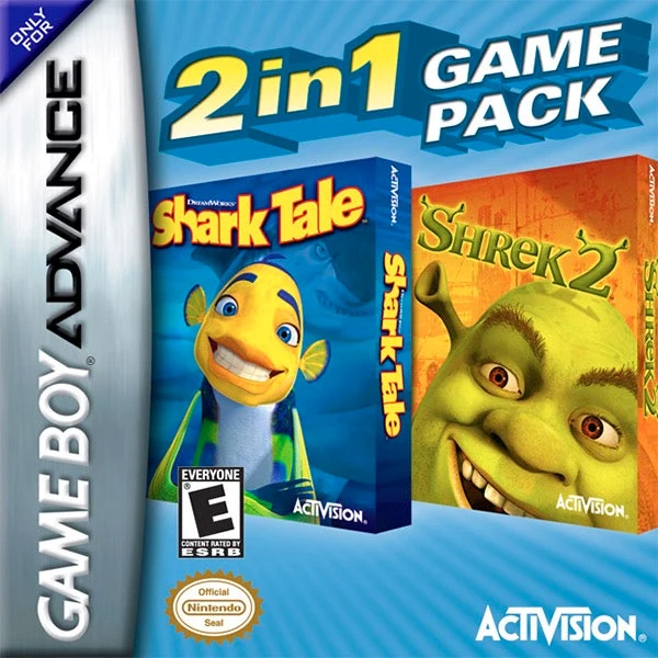 2 in 1 Game Pack Shrek 2 and Shark Tale - Nintendo Game Boy Advance