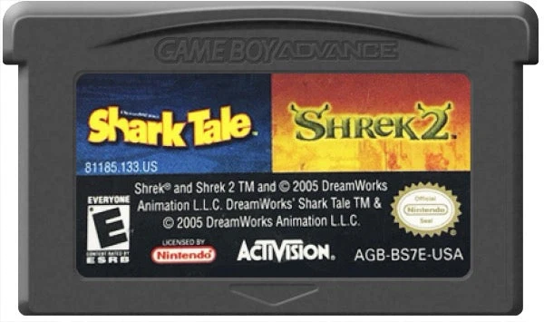 2 in 1 Game Pack Shrek 2 and Shark Tale - Nintendo Game Boy Advance