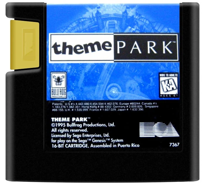 Theme Park - Sega Genesis