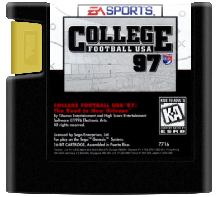 College Football USA 97 The Road to New Orleans - Sega Genesis