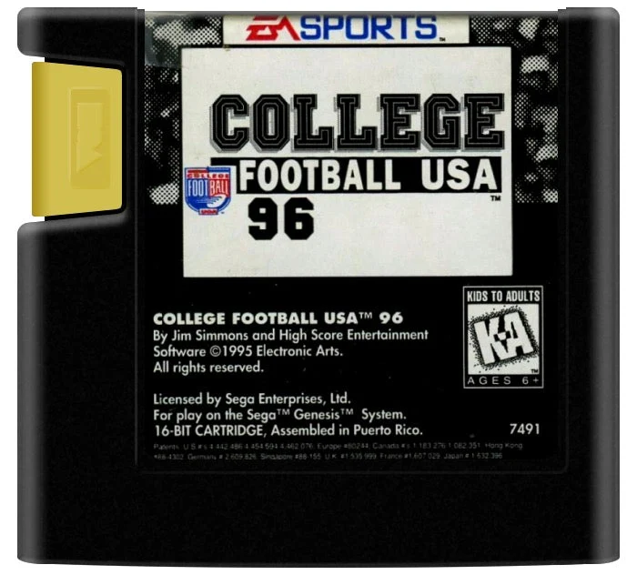 College Football USA 96 - Sega Genesis