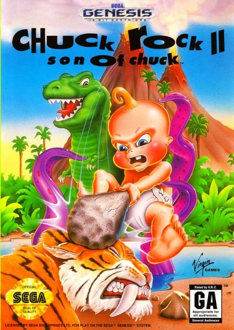 Chuck Rock II Son of Chuck - Sega Genesis