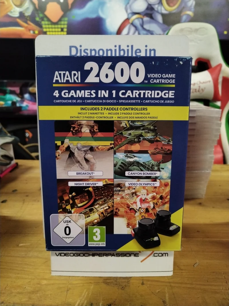 ATARI 2600 -4 GAMES IN 1 CARTUCCIA DI GIOCO