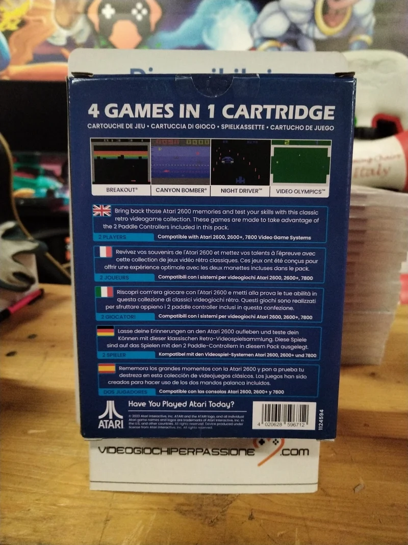 ATARI 2600 -4 GAMES IN 1 CARTUCCIA DI GIOCO