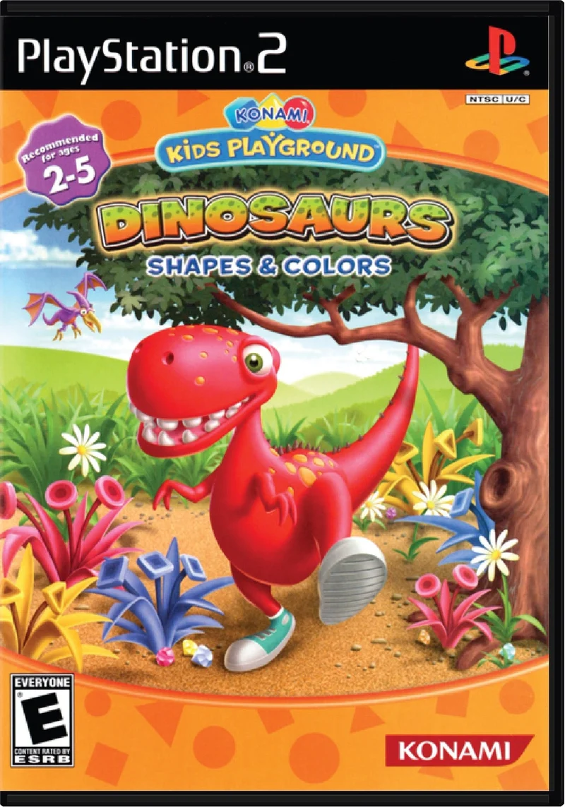 Konami Kids Playground Dinosaur Shapes and Colors - Sony PlayStation 2 (PS2)
