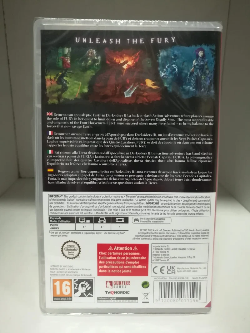 Darksiders 3 Fury Edition - Nintendo Switch Edizione Europea