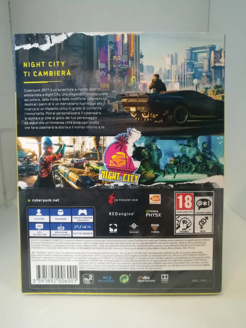 CYBERPUNK 2077-DAY ONE EDITION PS 4 EDIZIONE ITALIANA(usato garantito)