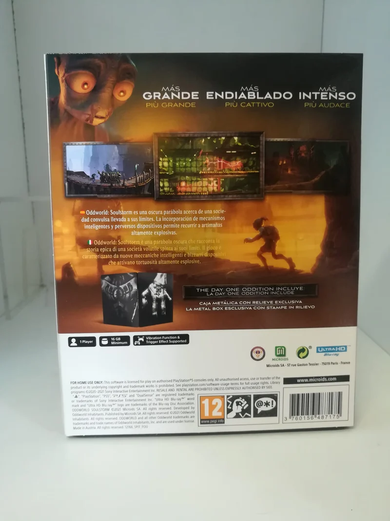 Oddworld: Soulstorm-Day One Oddition Steel Book Edition PS5 Edizione Italiana(usato)