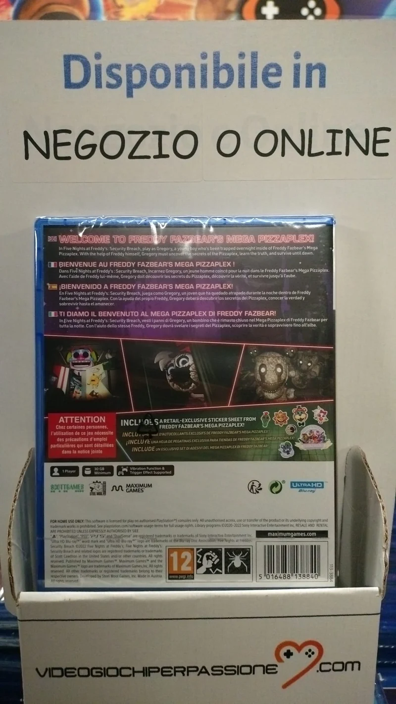 Five Nights at Freddy's: Security Breach Playstation 5 Edizione Europe