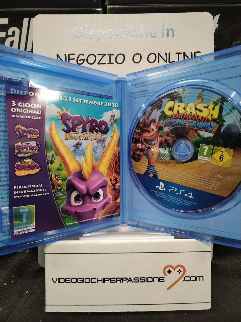 CRASH BANDICOOT N SANE TRILOGY PS4 (completamente in italiano)(usato garantito)