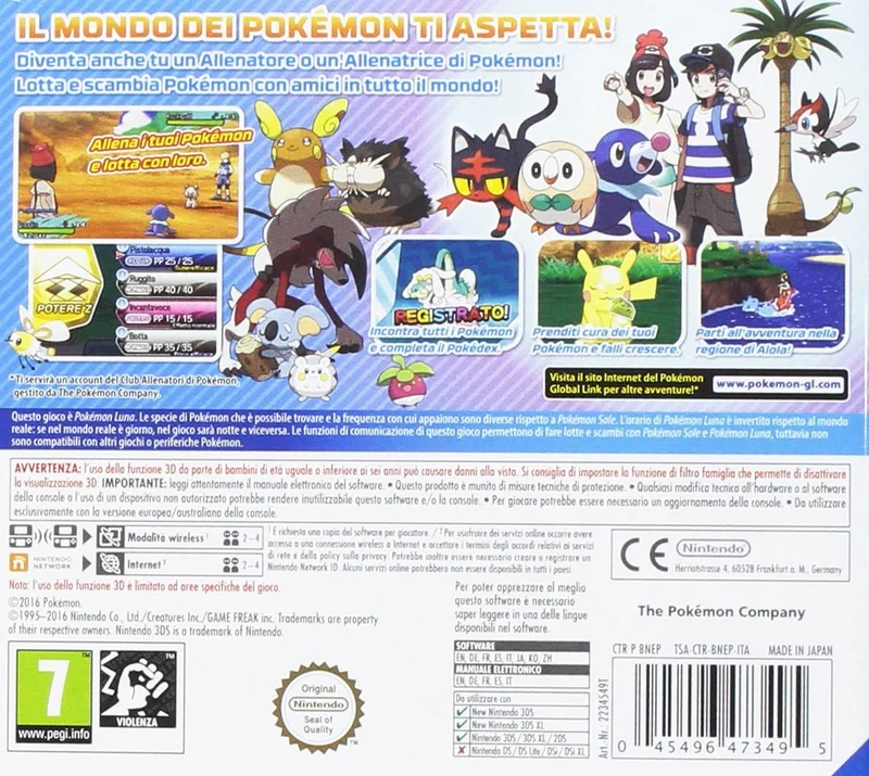 POKEMON LUNA NINTENDO 3DS (versione italiana)