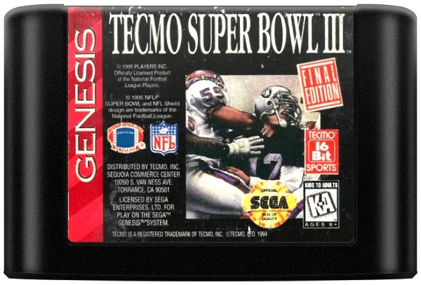 Tecmo Super Bowl III - Sega Genesis