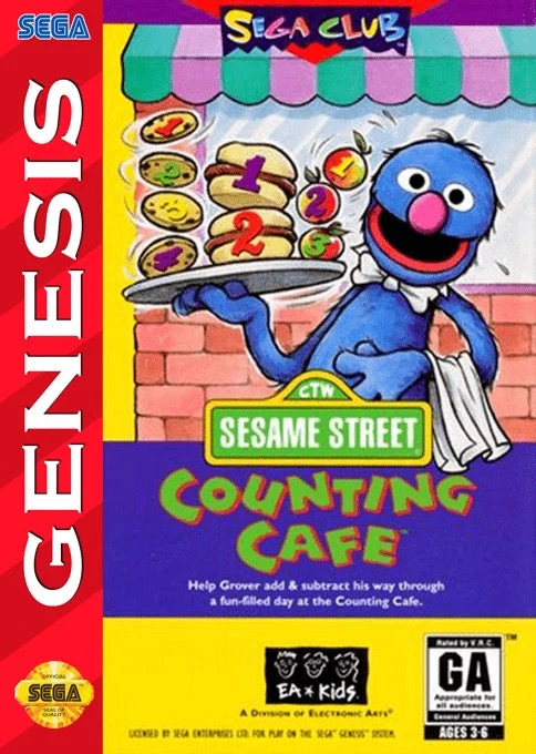 Sesame Street Counting Cafe - Sega Genesis