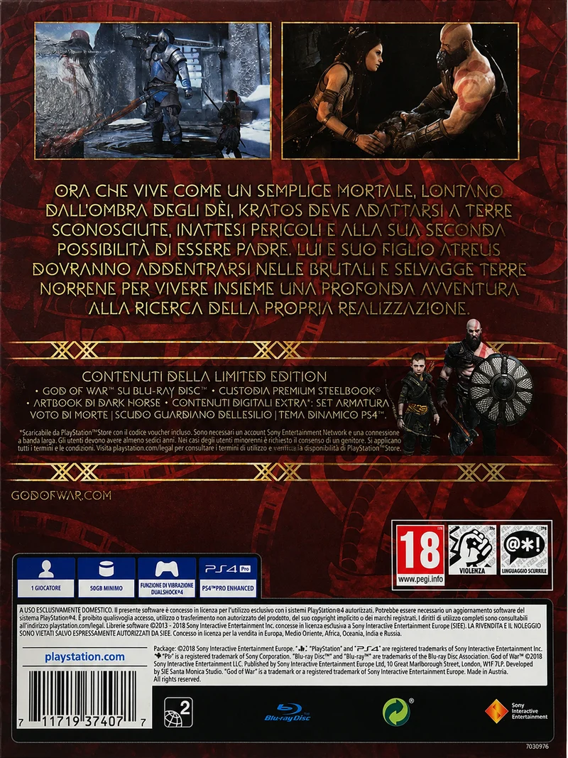 God of War Limited Edition PS4 - Usato