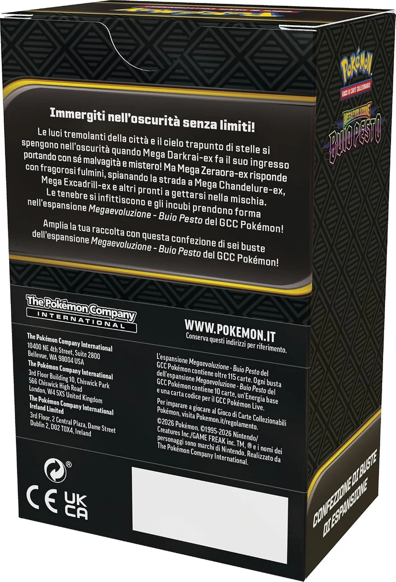 Pokémon Megaevoluzione Buio Pesto ITA (Box 6 Buste)