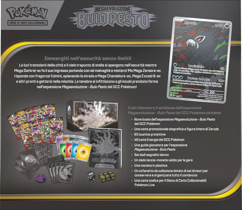 Pokémon ETB Fuoriclasse Megaevoluzione Buio Pesto Set Allenatore ITA