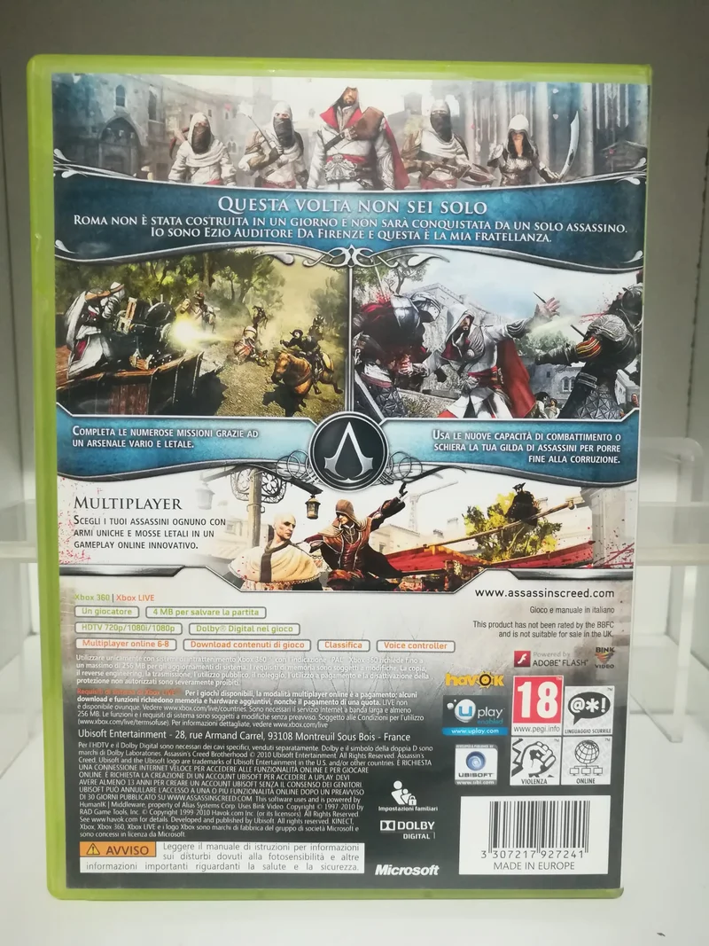 ASSASSIN'S CREED BROTHERHOOD XBOX 360 (usato garantito)
