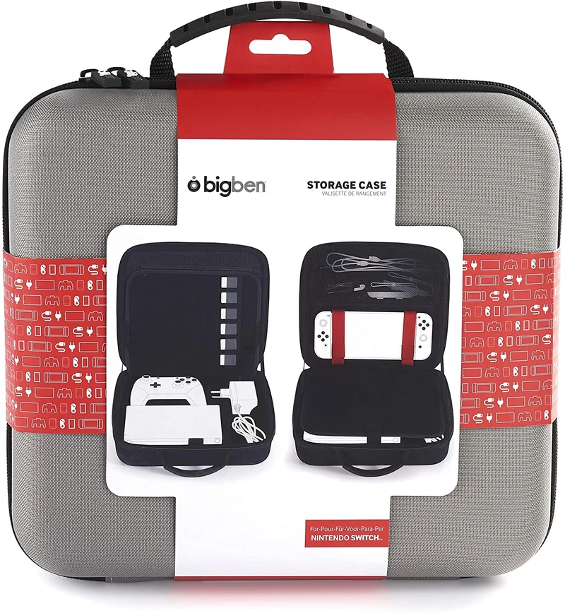 BIGBEN CUSTODIA PER NINTENDO SWITCH (GRIGIO o ROSSO)
