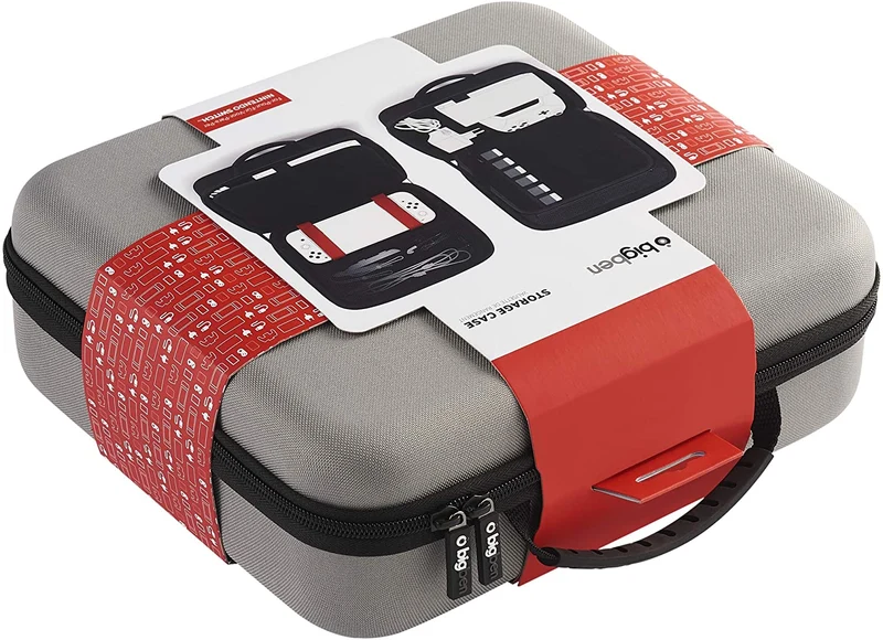 BIGBEN CUSTODIA PER NINTENDO SWITCH (GRIGIO o ROSSO)