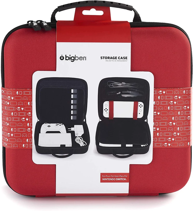BIGBEN CUSTODIA PER NINTENDO SWITCH (GRIGIO o ROSSO)