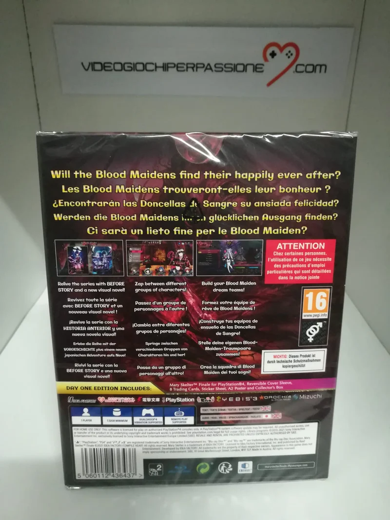 Mary Skelter Finale (Day One Edition) Playstation 4 Edizione Europea