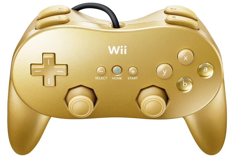 Nintendo Wii Gold Classic Pro Controller