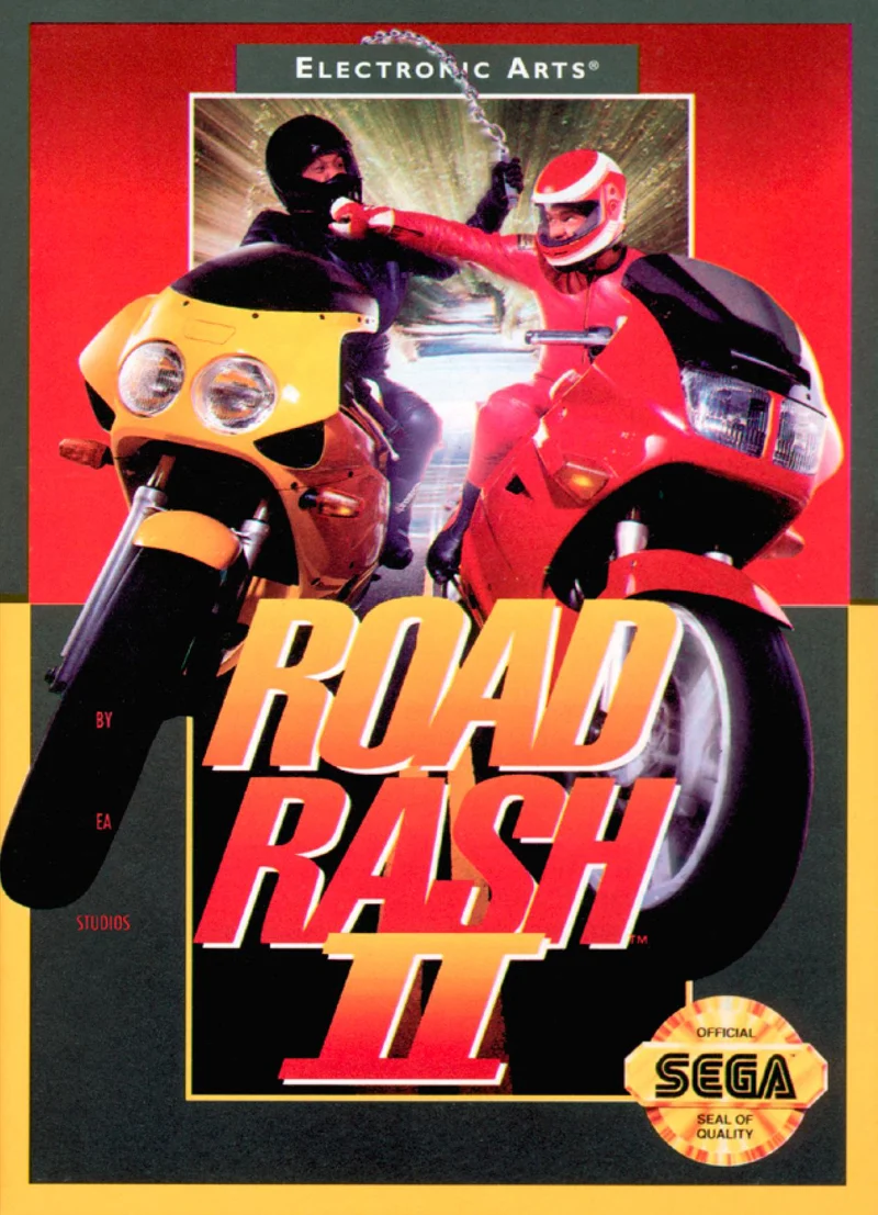 Road Rash II Cardboard Box - Sega Genesis