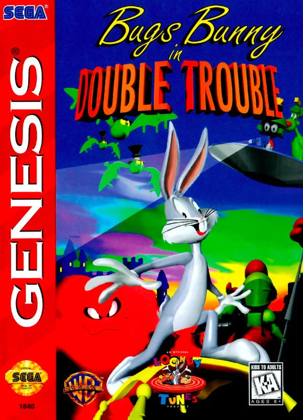 Bugs Bunny Double Trouble Cardboard Box - Sega Genesis