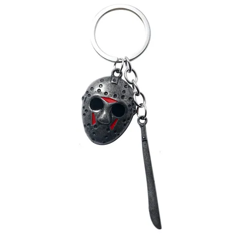 Portachiavi Jason Voorhees Maschera Hockey e Machete