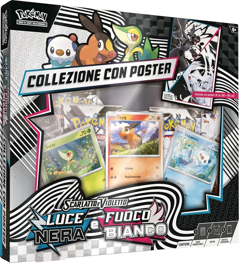 Pokémon Scarlatto e Violetto Luce Nera e Fuoco Bianco con Poster ITA