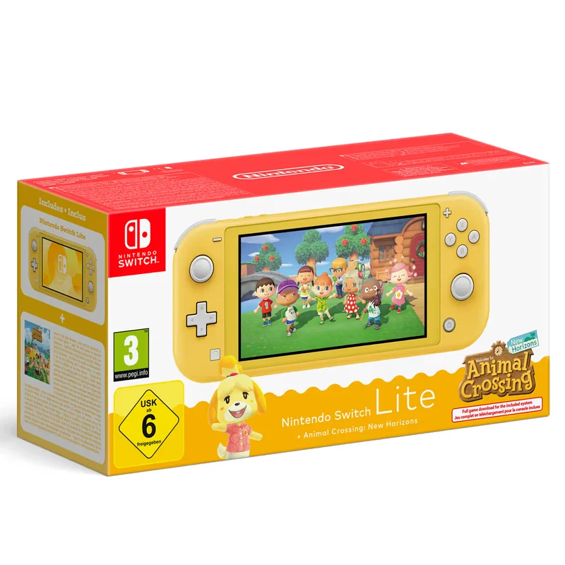 Console Switch Lite Animal Crossing New Horizons Gialla