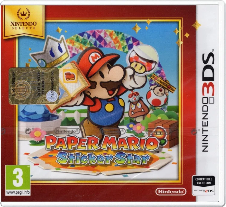 Paper Mario Sticker Star Nintendo Selects 3DS - Usato
