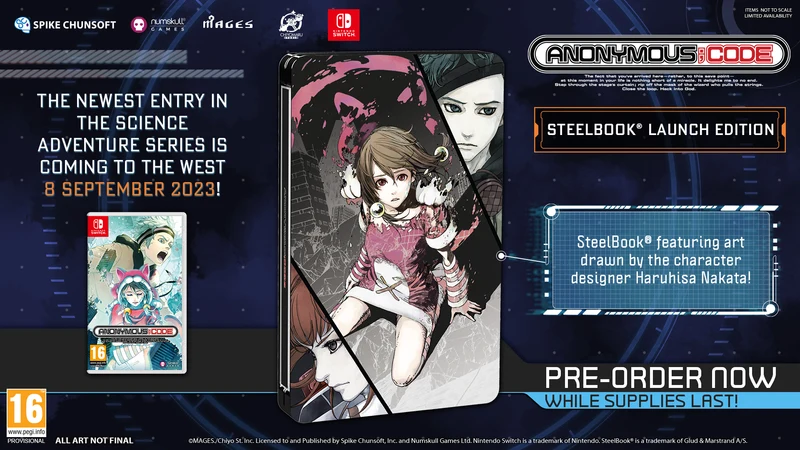 ANONYMOUS;CODE SteelBook® Launch Edition Nintendo Switch Edizione Regno Unito