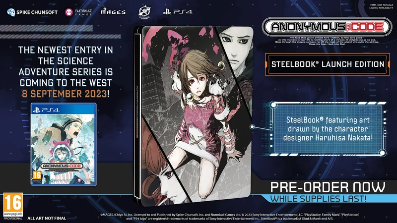 ANONYMOUS;CODE SteelBook® Launch Edition Playstation 4 Edizione Regno Unito