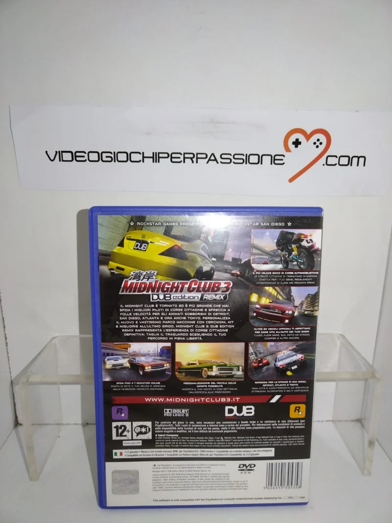 MIDNIGHT CLUB 3 : DUB EDITION REMIX PS2 (usato)(versione usata)