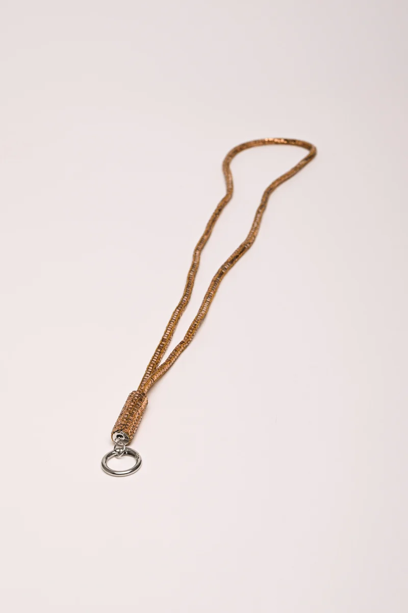 Collana porta-badge con strass