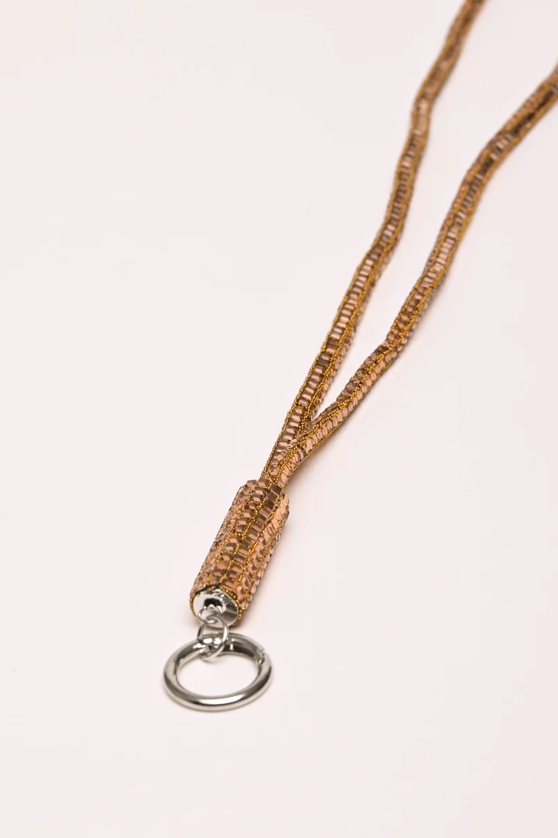 Collana porta-badge con strass