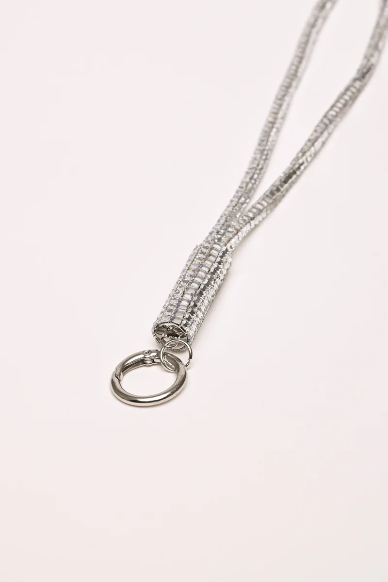 Collana porta-badge con strass