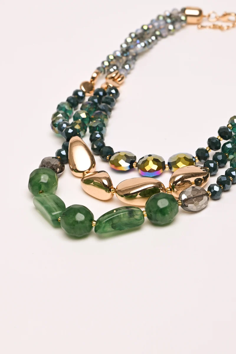 Collana multifili con pietre