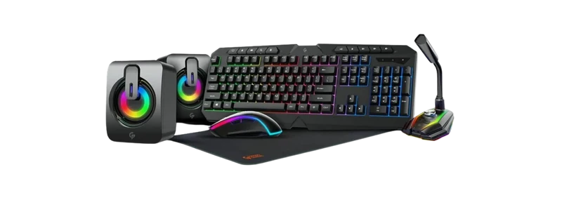 Porodo 5 in 1 Ultimate Gaming Kit - Black