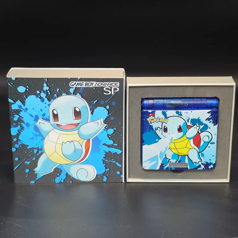Nintendo Game Boy Advance SP (GBA SP) Custom Squirtle Backlit Handheld Console