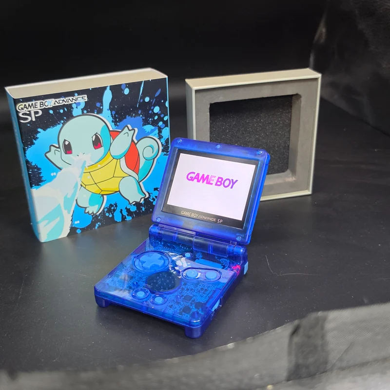 Nintendo Game Boy Advance SP (GBA SP) Custom Squirtle Backlit Handheld Console