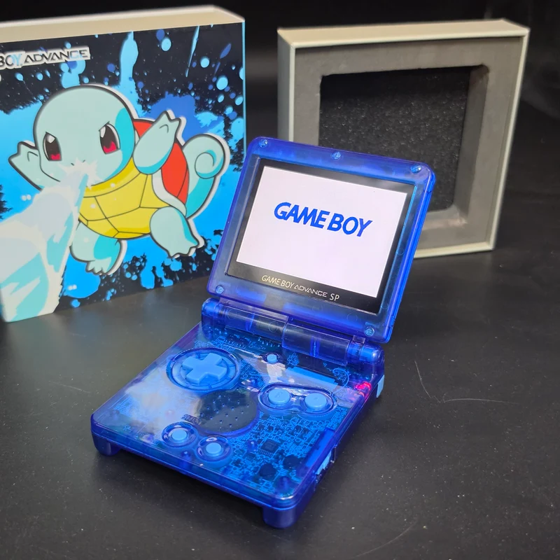 Nintendo Game Boy Advance SP (GBA SP) Custom Squirtle Backlit Handheld Console