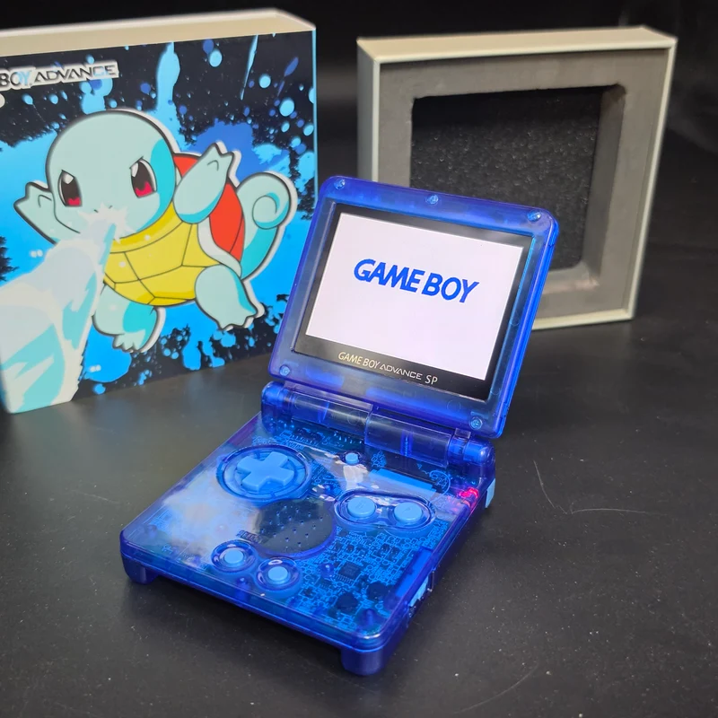 Nintendo Game Boy Advance SP (GBA SP) Custom Squirtle Backlit Handheld Console