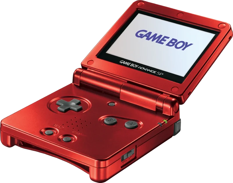 Nintendo Game Boy Advance GBA SP Fire Red Handheld Console 001