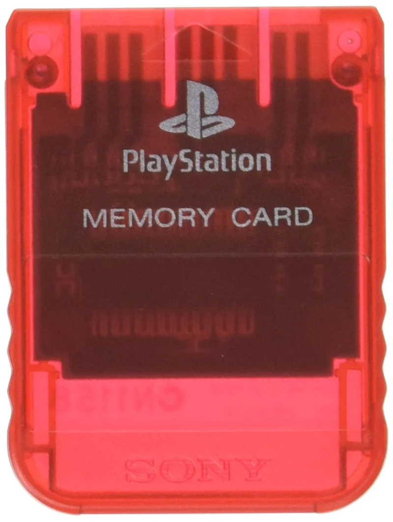 Sony PlayStation 1 PS1 Memory Card Clear Watermelon Red (SCPH-1020)