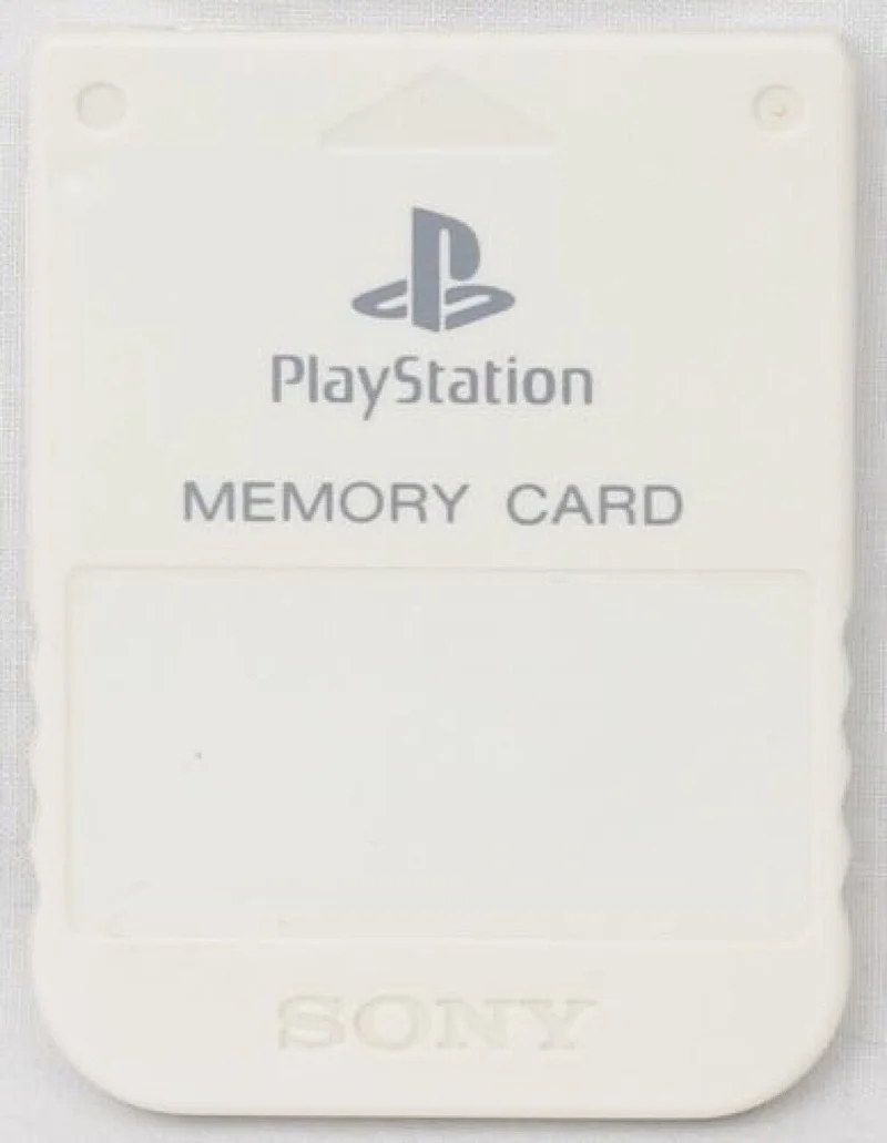 Sony PlayStation 1 PS1 Memory Card Ivory White (SCPH-1020)