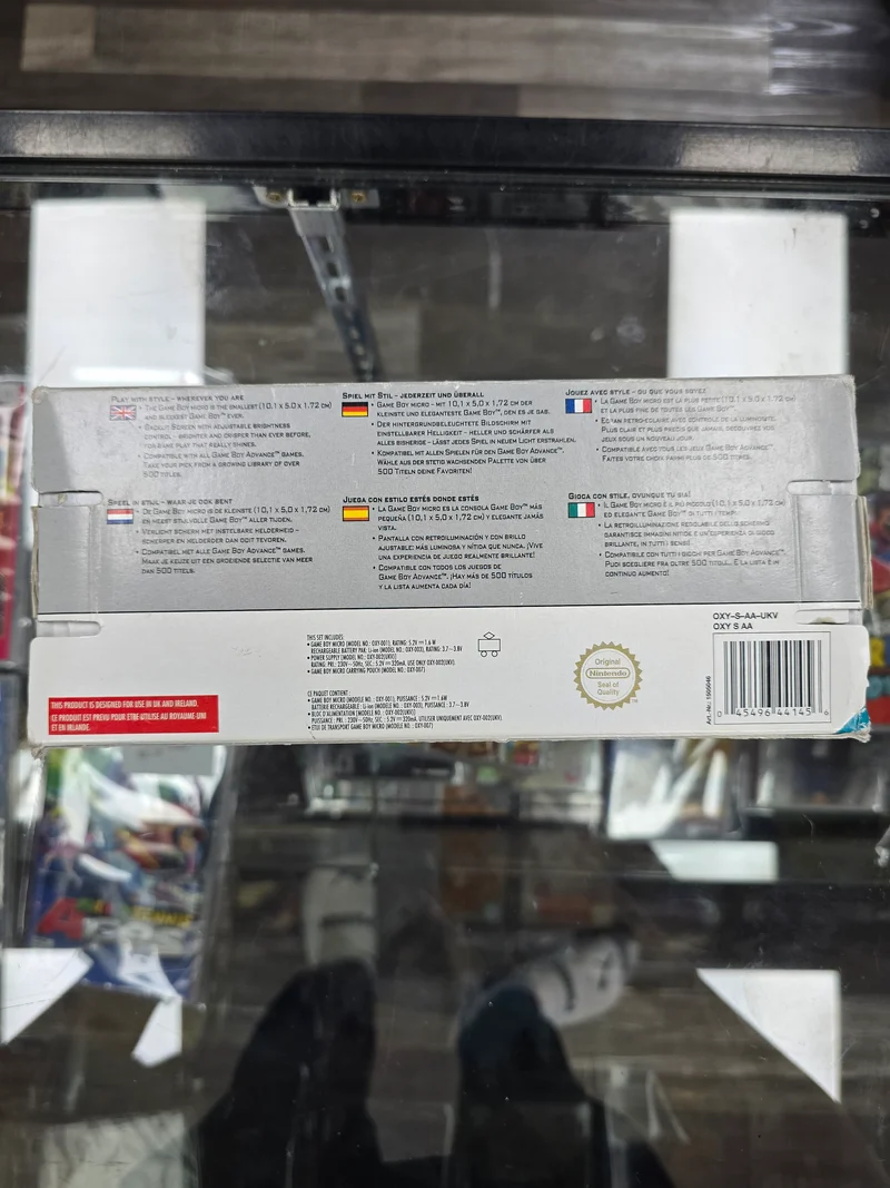 CIB Nintendo Game Boy Micro Silver Handheld Console