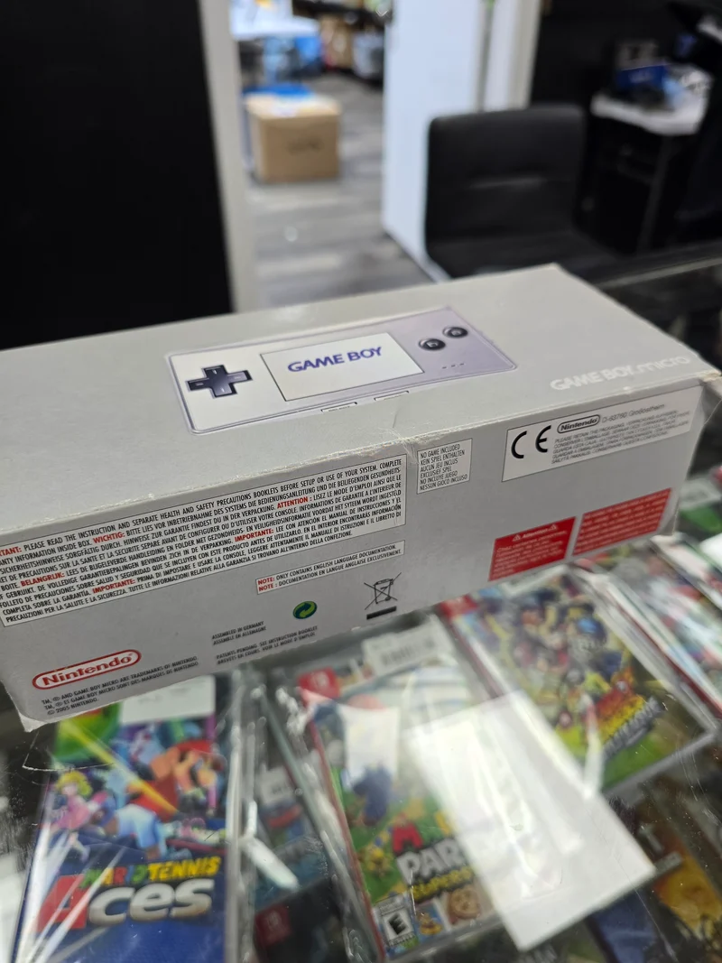 CIB Nintendo Game Boy Micro Silver Handheld Console
